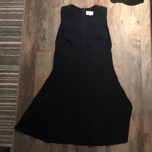 Deep V black dress aritzia